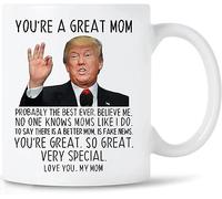 LIULIUQI Tasse à café Donald Trump, 350ml Tasses à café et Mugs en céramique, Tasse à café et à thé Trump en céramique, Cadeau parfait pour les partisans de Trump et les passionnés politiques (C)