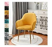 LIULIWEIFA Recouvre Chaise Scandinave Extensible Housse -Couvre de Chaise Salle à Manger Velours avec Accoudoirs Bureau Restaurant Couverture Chaise Fauteuil pour Bar Cuisine,Jaune,6pcs