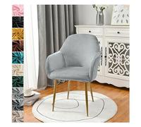 LIULIWEIFA Recouvre Chaise Scandinave Extensible Housse -Couvre de Chaise Salle à Manger Velours avec Accoudoirs Bureau Restaurant Couverture Chaise Fauteuil pour Bar Cuisine,Light Gray,6pcs