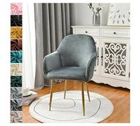 LIULIWEIFA Recouvre Chaise Scandinave Extensible Housse -Couvre de Chaise Salle à Manger Velours avec Accoudoirs Bureau Restaurant Couverture Chaise Fauteuil pour Bar Cuisine,Dark Gray,2pcs