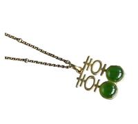 Liumarvexia Collier avec pendentif double bonheur en jade naturel - Personnages chinois - Élégant collier vintage avec boîte cadeau pour femme, épouse, maman, grand-mère, 50cm, Jade