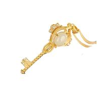 Liumarvexia Collier avec pendentif en forme de clé en jade blanc style palais vintage élégant avec coffret cadeau pour femme, épouse, maman, grand-mère, 50cm, Jade