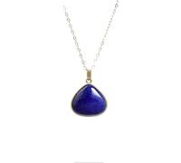 Liumarvexia Collier avec pendentif géométrique lapis lazuli naturel en jade naturel élégant collier rétro bijoux avec coffret cadeau pour femme, épouse, maman, 50cm, Jade