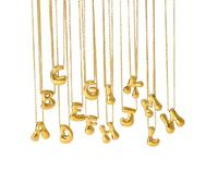 Liumarvexia Collier avec pendentif lettre majuscule de A à Z pour femmes et filles - Bijoux tendance - 26 lettres - Bijoux d'anniversaire, 50CM, Autre