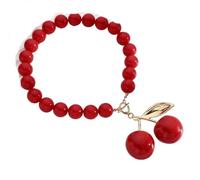Liumarvexia Collier de perles surdimensionnées en acrylique surdimensionné pour femme, collier ras du cou en cerises multicolores, collier délicat pour fête, punk, bijou tendance, cadeau, adjustable