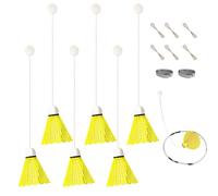 Liummrcy Badminton Training Kit Kit en Solo Réglable Ajusteur de Rebond de Badminton avec des Cordes et des Crochets élastiques éclairés pour Le Badminton Pratique 2 Ensembles, Accessoire Sportif