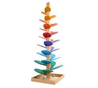 Liummrcy Balles pour bébé, Jouet de Chute de Balle, Assemblage interactif, Piste de Boule d'arbre en Bois, Jouet éducatif de Rampe de Balle