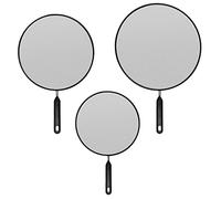 Liummrcy Couvercle Anti-Splash, Tamis, Gardien de Splash, Cuisine 3 PCS Splash Guard, Couvercle éclaboussant en Acier Inoxydable avec poignée pour poêle à Frire 19 cm 25 cm 29 cm