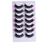 Liummrcy Faux Cils Cils colorés Moelleux des Cils Russes volumineux Moelleux FalseyElashs avec Couleur d Volume de Boucles