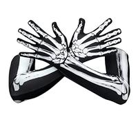 Liummrcy Gants squelettes d'Halloween Long Arm Skull Glaw Ghost Bone Gants pour Halloween Cosplay Party Glants Skull Gants, Gants Finger Finger, Favors de fête d'Halloween, Halloween Photo