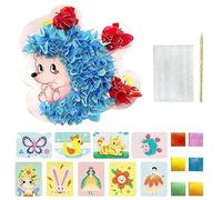 Liummrcy Kits de Peinture pour Enfants, Kids Poke Art DIY 661PCS Peints à Main Poke Peinture Enfance Infinite Dream 3D DIY Fairytale Poke Art Craft for Kid Gift Fairytale Kingdom