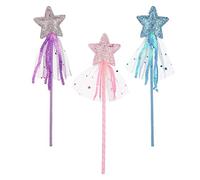 Liummrcy Ornements de Noël, 3pcs Star Wands 11 dans des Paillettes Fairy Wand Angel Costume Costume Sticks pour l'anniversaire Halloween Christmas Party