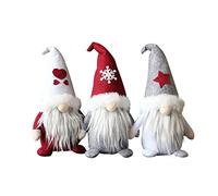 Liummrcy Ornements de Noël, Gnomes de Noël poupée sans Visage en Peluche avec naines naines