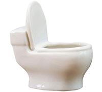 Liummrcy Planteur de Toilette, Pot de Fleur de Forme de Toilette en céramique, planteur de Toilette en céramique Forme de Toilette Pot de Fleur Mini Blanc Succulent Plante Pot pour décoration