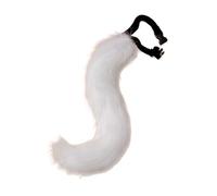 Liummrcy THERIAN TAIL Bendable Fox Tail avec squelette métallique A réglable Furry Furpe Wolf pour cosplay Halloween Christmas Party Costume une taille blanche, vêtements