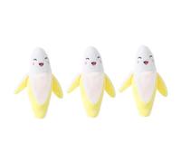 Liummrcy Toys pour Chiens pour Les Petits Chiens - Pip Puppy Plux de Maille en Peluche Squeaker Bananes Interactive Dog Toys - Ensemble de 3, Pet Squak Toys