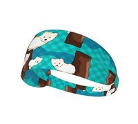 LiuMng Bandeaux larges pour homme et femme - Joli petit raton laveur imprimé/élastiques pour le sport, l'entraînement et la course à pied