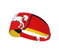 LiuMng Bandeaux larges pour homme et femme - Motif drapeau de la Basse-Saxe - Bandeau élastique pour le sport, l'entraînement et la course à pied