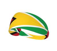 LiuMng Bandeaux larges pour homme et femme - Motif drapeau de la Guyane - Bandeaux élastiques de sport, pour entraînement et course à pied