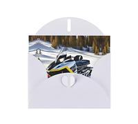 LiuMng Belles cartes de vœux avancées en motoneige pour toutes les occasions Cartes de vœux de Noël