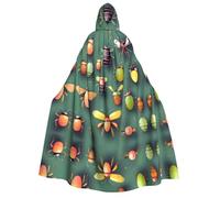 LiuMng Cape à capuche pour adulte - Imprimé insecte Atlas - Unisexe - Pour les vacances, les fêtes, les déguisements de cosplay