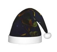 LiuMng Chapeau de Noël classique unisexe en peluche avec roses jaunes - Doux et confortable - Pour le Nouvel An