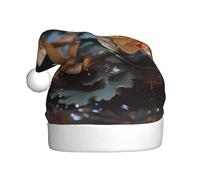 LiuMng Chapeau de Père Noël classique blanc bohème lotus chaud confortable parfait pour les fêtes de fin d'année, décorations de Noël