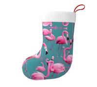LiuMng Chaussette de Noël décorative en forme de flamants roses - Chaussettes décoratives personnalisées à suspendre pour sapin de Noël, escaliers, noir, taille unique