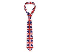 LiuMng Cravates de Noël pour homme avec drapeau du Royaume-Uni - Cravate formelle pour homme - Cravate pour homme pour affaires et mariage, noir, taille unique