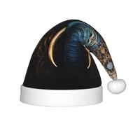 LiuMng Eerie Chapeau de Noël éléphant unisexe en peluche classique Chapeau de Père Noël doux et confortable pour Nouvel An