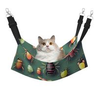 LiuMng Grand hamac pour chat - Lit réglable pour animal domestique - Imprimé Atlas d'insectes - Tapis de repos pour chaton et petits animaux