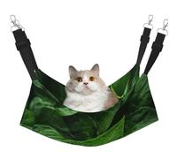 LiuMng Grand hamac pour chat - Lit réglable pour animal domestique, motif feuilles vertes et nature, tapis de repos pour chaton et petits animaux