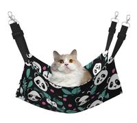 LiuMng Grand hamac pour chat - Lit réglable pour animal domestique, motif panda mignon imprimé, tapis de repos pour chaton et petits animaux