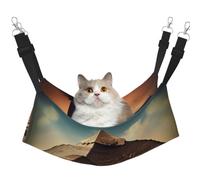 LiuMng Grand hamac pour chat - Lit réglable pour animal domestique, rêver des pyramides de Khufu imprimé, tapis de repos pour chaton et petits animaux