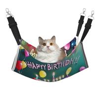 LiuMng Hamac de taille moyenne pour chat - Lit réglable pour animal domestique, motif Happy Birthday avec joli imprimé pour chiot, chaton et petits animaux