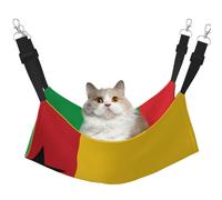 LiuMng Hamac lit pour chat pour cage - Lit réglable pour animal domestique, motif drapeau de la Guinée-Bissau imprimé, tapis de repos pour chaton, grand et petit animal