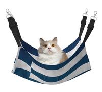 LiuMng Hamac lit pour chat pour cage - Lit réglable pour animal domestique, motif drapeau grec, tapis de repos pour chiot, chaton, grand et petit animal