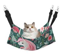 LiuMng Hamac pour chat de taille moyenne - Lit réglable pour animal domestique, motif licorne avec poils roses, tapis de repos pour chaton et petits animaux