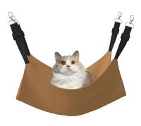 LiuMng Hamac pour chat - Lit réglable pour animal domestique - Couleur unie - Imprimé marron - Tapis de repos pour chatons, grands et petits animaux