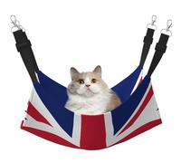 LiuMng Hamac pour chat - Lit réglable pour animal domestique - Imprimé drapeau britannique - Tapis de repos pour chaton et petits animaux de taille moyenne