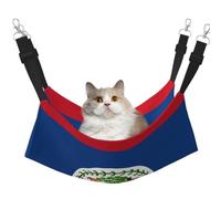 LiuMng Hamac pour chat - Lit réglable pour animal domestique - Imprimé drapeau du Belize - Tapis de repos pour chaton, grand et petit animal