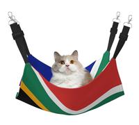 LiuMng Hamac pour chat - Lit réglable pour animal domestique, motif drapeau de l'Afrique du Sud, tapis de repos pour chaton et petits animaux de taille moyenne