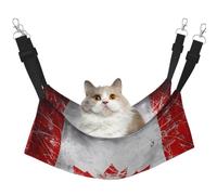 LiuMng Hamac pour chat - Lit réglable pour animal domestique, motif drapeau du Canada rétro, tapis de repos pour chaton, grand et petit animal