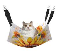 LiuMng Hamac pour chat - Lit réglable pour animal domestique, motif tournesol jaune à l'huile, tapis de repos pour chaton, grands et petits animaux