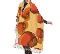 LiuMng Joli petit hamster Poncho en cachemire à franges Foulard Mode Femme Châle Long Châle Printemps Automne Hiver Noir Taille Unique