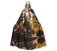 LiuMng Jolie cape à capuche unisexe en forme de koala - Longue cape complète pour costume d'Halloween, cosplay et jeu de rôle de sorcier