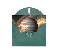 LiuMng Jupiter Lot de cartes vierges imprimées paysage avec enveloppes vert foncé, belles cartes de vœux d'anniversaire 10,2 x 15,2 cm, pour toutes les occasions