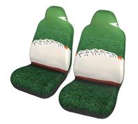 LiuMng Lot de 2 housses de siège de voiture - Motif ballon de rugby blanc - Coussin élastique respirant pour siège avant - Pour homme et femme
