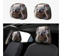 LiuMng Lot de 2 housses de siège de voiture - Motif koala mignon - Housses universelles anti-salissures pour voiture et camionnettes