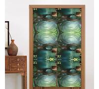 LiuMng Lot de 2 rideaux de porte en tissu - Panneau de rideau de porte, séparateur de pièce, tapisserie 86,4 x 142,2 cm pour décoration d'intérieur, petit pont à l'est